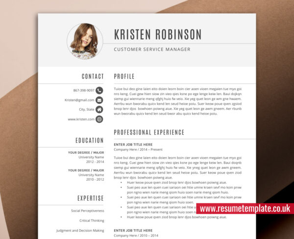 Resume Template for Job Application