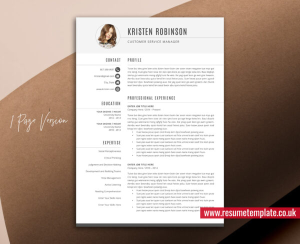 Resume Template for Job Application