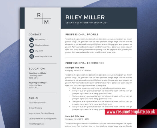 Professional Resume Template for Job Application