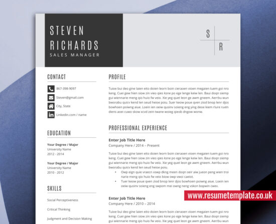 Professional Resume Template for Job Application