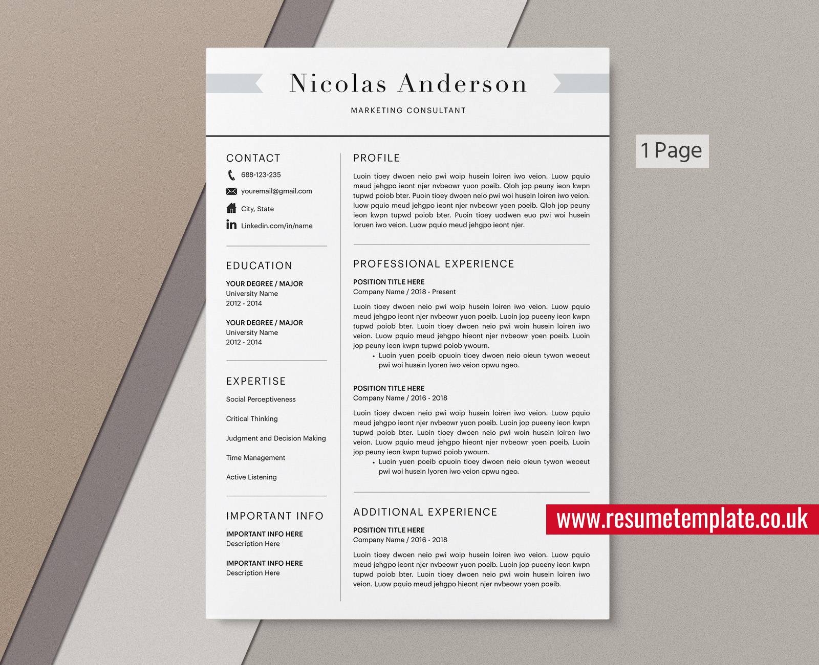 Mac Pages Student Resume Cv Template Cover Letter And References Minimalist Cv Design Professional Resume Modern Resume First Job Resume Instant Download Resumetemplate Co Uk